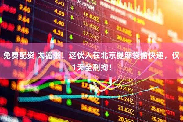 免费配资 太嚣张！这伙人在北京提麻袋偷快递，仅1天全刑拘！